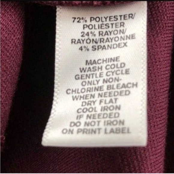 LOFT Plum Peplum Top size Small - Picture 4 of 5